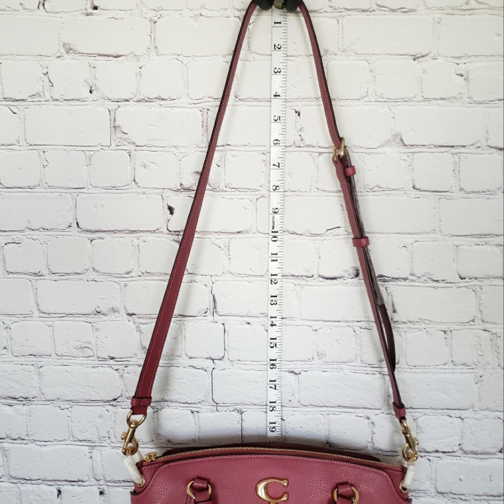 COACH Remi Dusty Rose Genuine Pebbled Leather Satchel—NWT - Picture 14 of 14